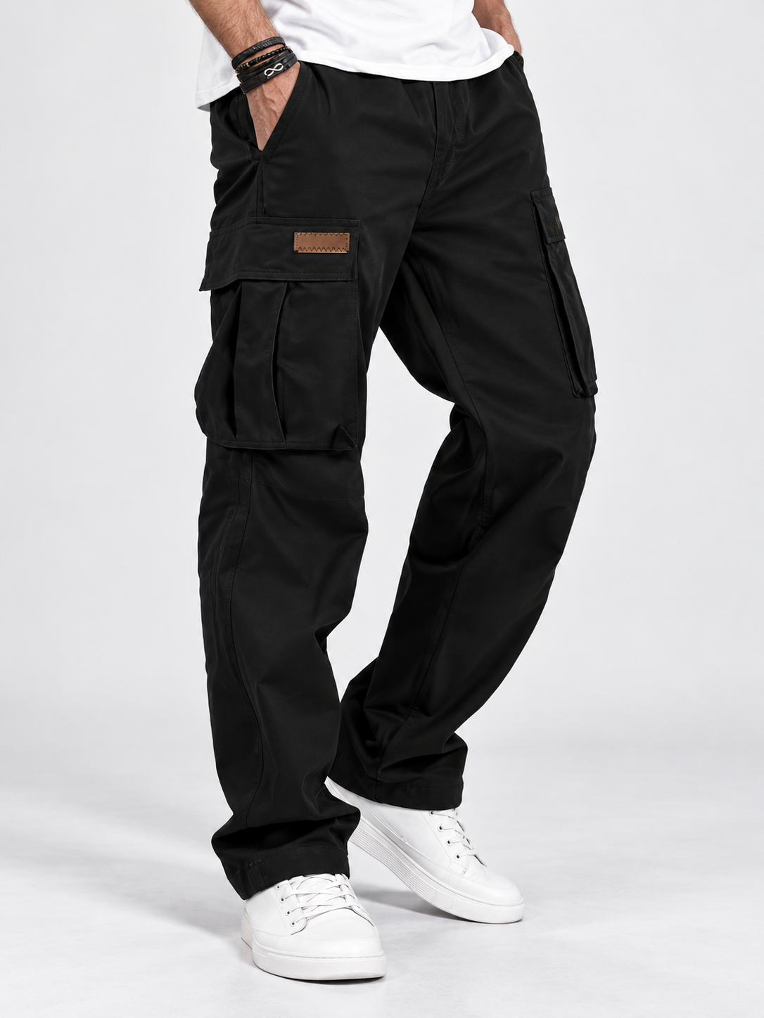 Men's Multi-Pocket Straight-Leg Casual Workwear Pants