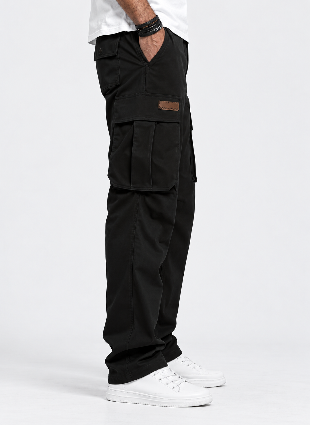 Men's Multi-Pocket Straight-Leg Casual Workwear Pants