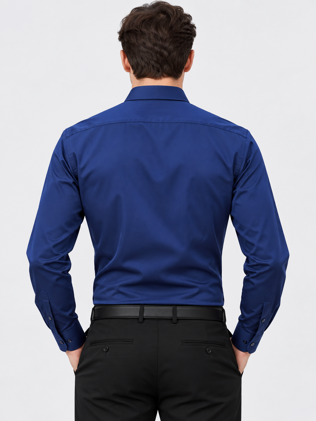 Men's Solid Long-Sleeve Business Shirt