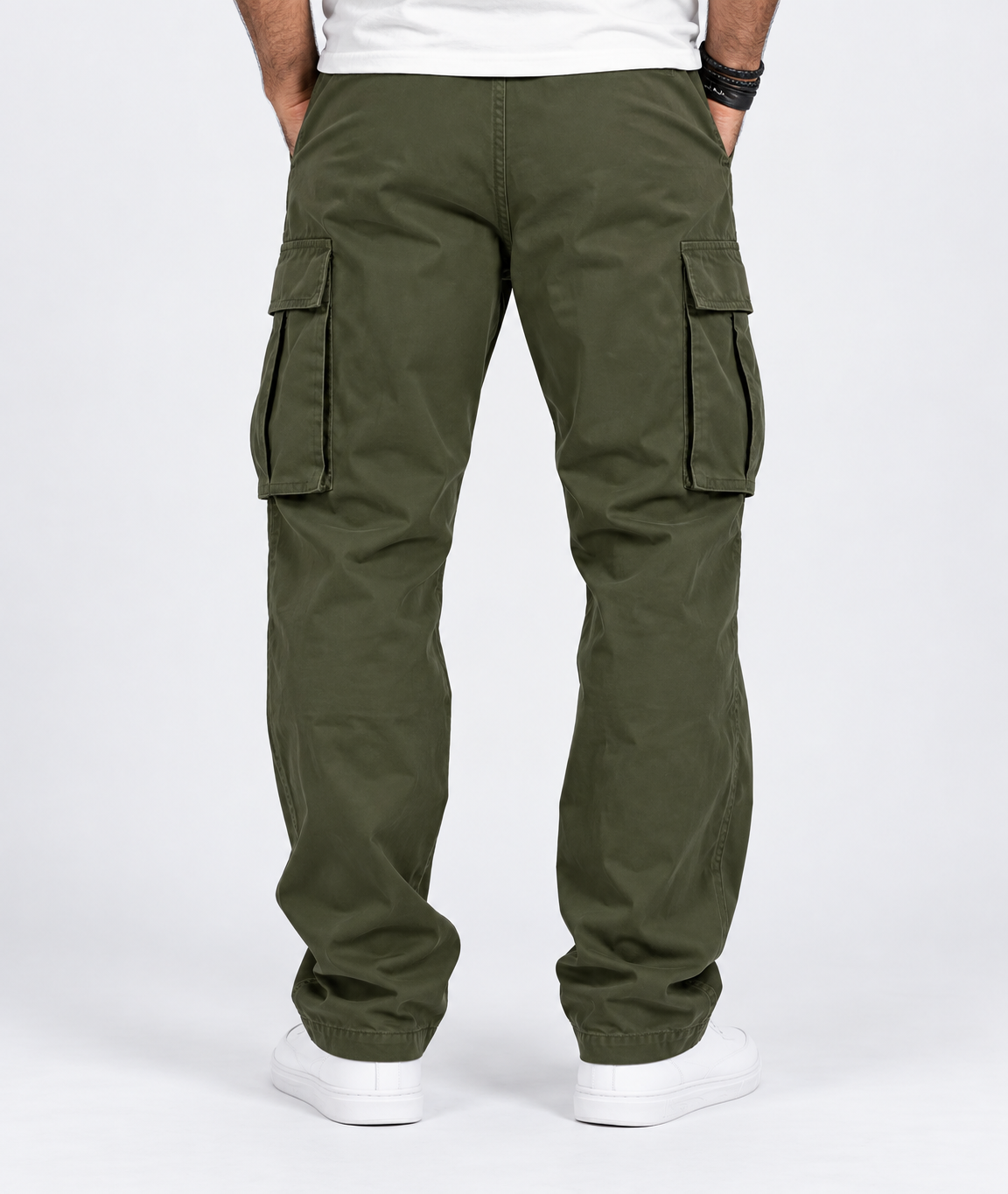 Men's Multi-Pocket Straight-Leg Casual Workwear Pants