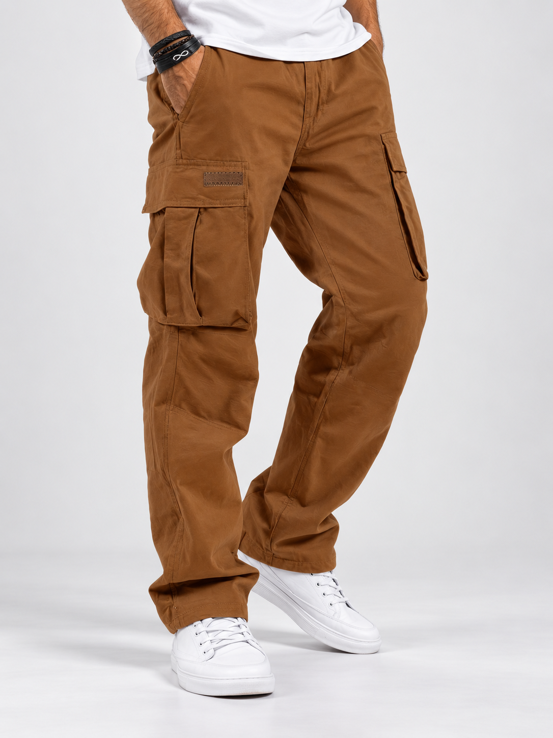 Men's Multi-Pocket Straight-Leg Casual Workwear Pants