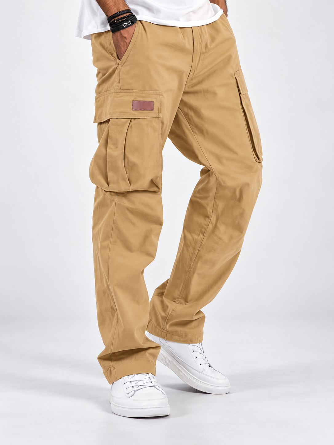 Men's Multi-Pocket Straight-Leg Casual Workwear Pants