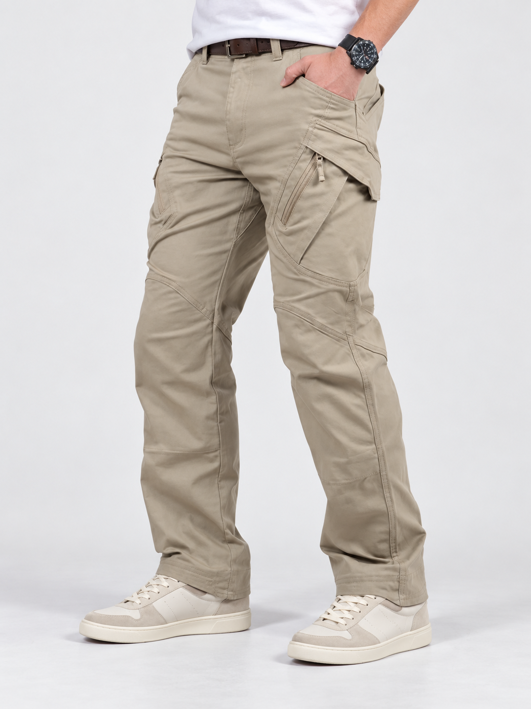 Men's Tactical Cargo Pants with Multi-Pocket Design